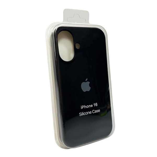 Силиконовый чехол для iPhone 16 Black 666-01162 фото