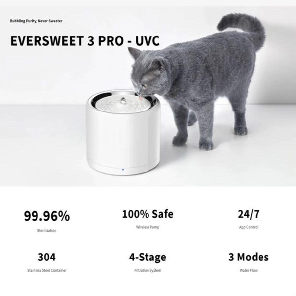 Поилка PETKIT Eversweet 3 PRO (UVC) Smart Pet Drinking Fountain (P4108-UVC) 656-01121 фото