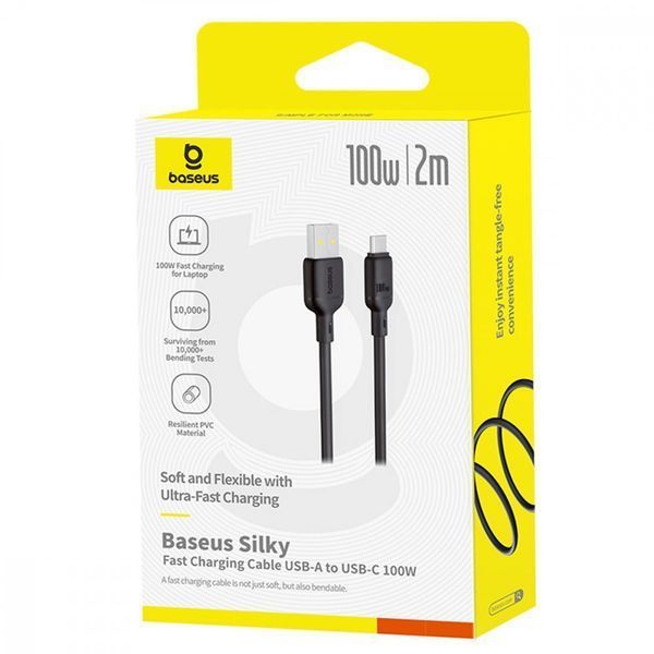 Кабель Baseus Silky Series Fast Charging Type-C 100W (2m) White P10377703213-01 фото