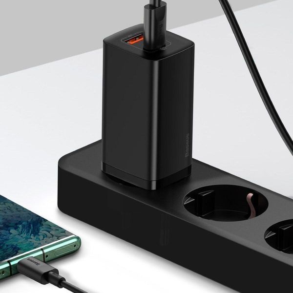 Мережевий зарядний пристрій Baseus GaN2 Lite Quick Charger C+U 65W EU Black 656-01295 фото
