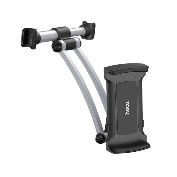 Держатель для мобильного HOCO CA62 Handsome aluminum rear pillow in-car holder Silver&Black 656-00483 фото