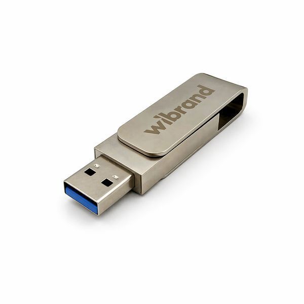 Портативный SSD Wibrand Wolf 2TB USB 3.2 Gen.2 Type-C/Type-A Read/Write 1000MB/s Silver WIEXSSD/WO2TB фото