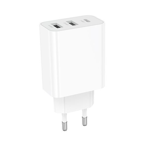 Мережевий зарядний пристрій BOROFONE BA105A Stellar three-port charger White 6941991125270 фото