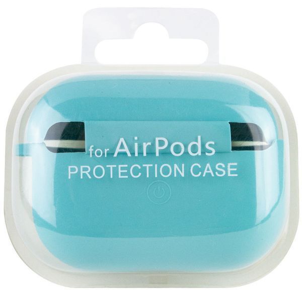 Силіконовий футляр з мікрофіброю для навушників Airpods Pro 2 / Pro Marine Green 203-00309 фото