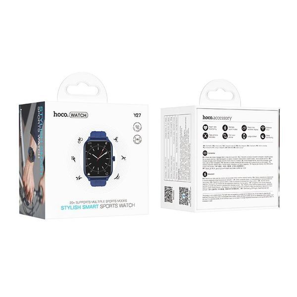 Смарт Годинник Hoco Y27 Smart sports watch Синій 656-03451 фото