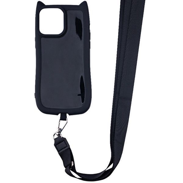 Чехол с шнурком GETMAN Cat with straps для&nbsp;iPhone 16 (6.1") Black 555-00392 фото