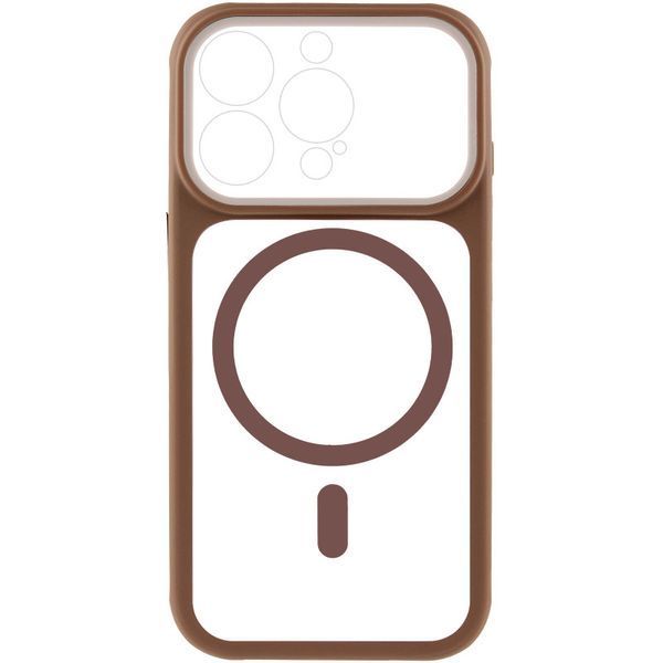 Чохол TPU+PC GETMAN Moon Clear with MagSafe для Apple iPhone 14 Pro Max (6.7") Brown 656-08434 фото