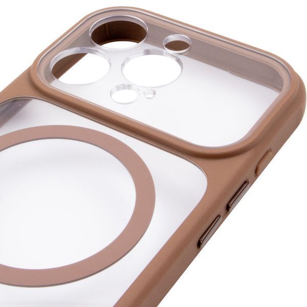 Чохол TPU+PC GETMAN Moon Clear with MagSafe для Apple iPhone 14 Pro Max (6.7") Brown 656-08434 фото