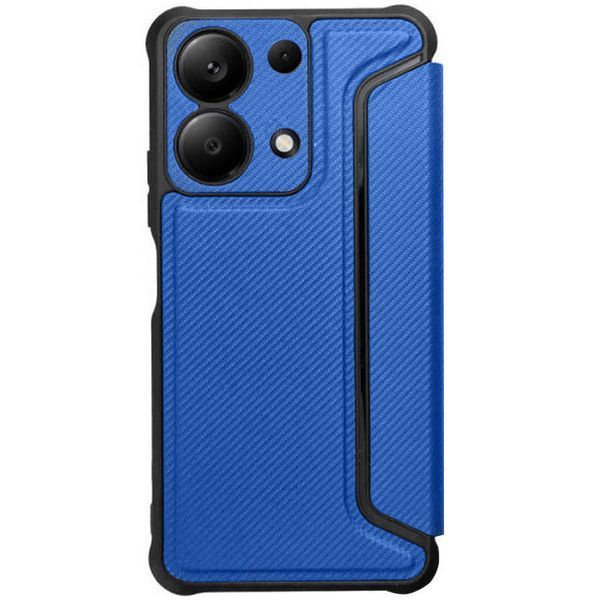 Кожаный чехол-книжка GETMAN Razor (PU) для Xiaomi Redmi Note 13 Pro 4G / Poco M6 Pro 4G Blue 777-07688 фото