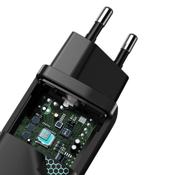 Мережевий зарядний пристрій Baseus GaN2 Lite Quick Charger C+U 65W EU Black 656-01295 фото