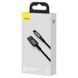 Кабель Baseus Tungsten Gold Fast Charging Data Cable USB to iP 2.4A 2m Black CALWJ-A01 фото 2