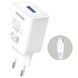 Мережевий зарядний пристрій Amaya M3 2.4A (1USB-A) + кабель USB to MicroUSB white 656-08058 фото 1