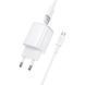 Мережевий зарядний пристрій з кабелем BOROFONE BAS82A Star single port QC3.0 charger set (Micro) (EU) White 6941991126734 фото 4