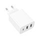Мережевий зарядний пристрій BOROFONE BA105A Stellar three-port charger White 6941991125270 фото 5