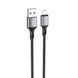 Кабель BOROFONE BX83 iP Famous silicone charging data cable Black 6974443386356 фото 1