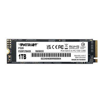 Накопитель SSD M.2 Patriot P320 1TB NVMe 2280 Gen3.0 x4 3D TLC P320P1TBM28 фото