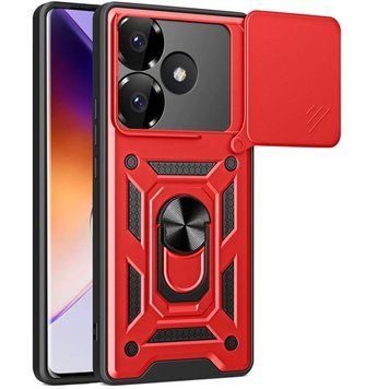 Ударопрочный чехол Camshield Serge Ring для Xiaomi Poco F6 Red 777-04338 фото