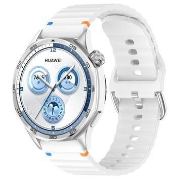 Силіконовий ремінець Wavy для Smart Watch 20mm white 212-01677 фото