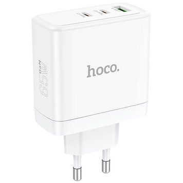 МЗП Hoco N30 Glory PD65W+QC3.0 (1USB-A/2C) White ILSO-00000064610-1 фото