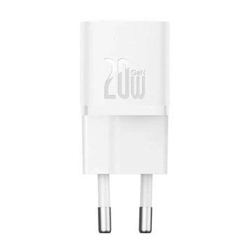Сетевое зарядное устройство Baseus GaN5 Fast Charger(mini) 1C 20W EU White 656-01301 фото
