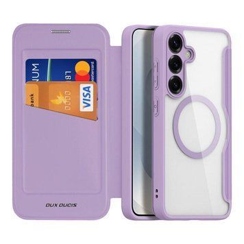 Чехол-книжка Dux Ducis Skin X Pro with MagSafe для Samsung Galaxy S25+ 5G (S936) Purple Pink 757-00529 фото