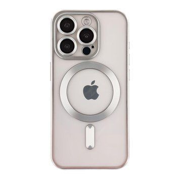 Чехол TPU Metallic Chrome Full Camera with Magsafe для iPhone 13 Pro Silver 214-02893 фото
