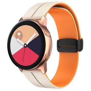 Силіконовий ремінець Classy для Smart Watch 20mm White / Orange 212-01475 фото