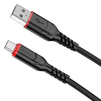 Кабель Hoco X59 Victory charging data cable Type-C(L=2M) Black 6931474794116 фото