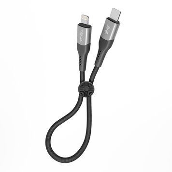Кабель Ridea RC-US42 UltraStrong Type-C to Lightning 30W 0.25m Черный 209-00306 фото