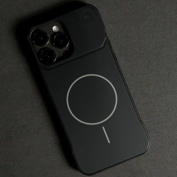 Чехол Glass Matte Aromatherapy Metal Magnetic для iPhone 13 Black 214-02314 фото