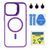 Чохол TPU+PC+Metal Stand Case with MagSafe and Camera Lenses для iPhone 15 Pro Max Plum 214-03719 фото