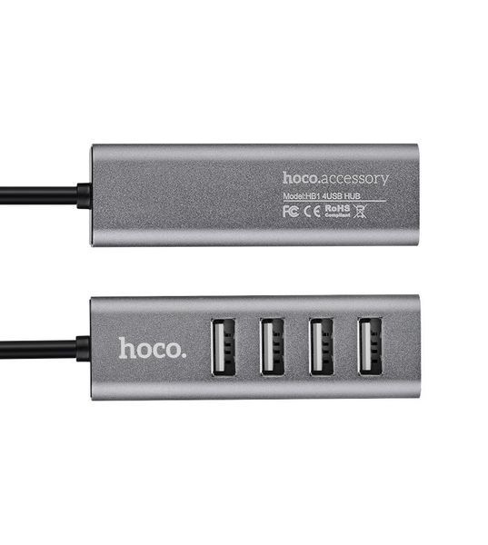 USB-хаб HOCO HB1 4USB Line machine Tarnish 6957531038139 фото