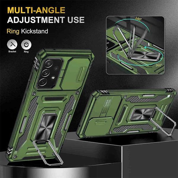 Ударопрочный чехол Camshield Army Ring для Samsung Galaxy A73 5G Army Green 777-05129 фото