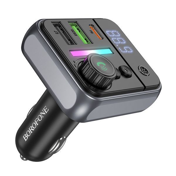 АЗП з FM-модулятором BOROFONE BC50 Ascenso PD20W+QC3.0 car BT FM transmitter Black 6941991115257 фото