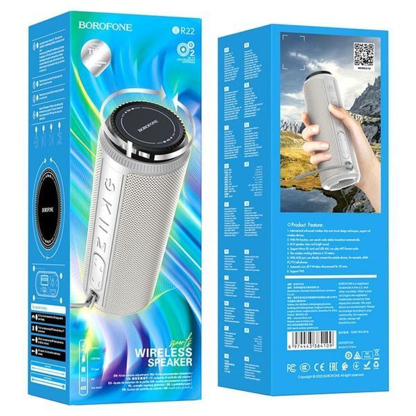 Портативная колонка BOROFONE BR22 sports wireless speaker Grey 656-00698 фото