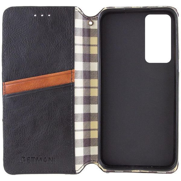Кожаный чехол-книжка GETMAN Cubic для Samsung Galaxy M35 5G Черный 555-01664 фото