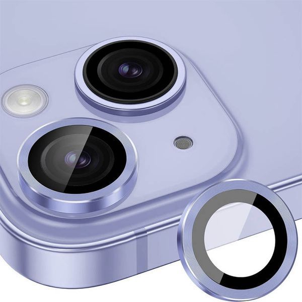 Захисне скло Metal Classic на камеру для Apple iPhone 15 (6.1") / 15 Plus (6.7") Light Blue 204-00436 фото