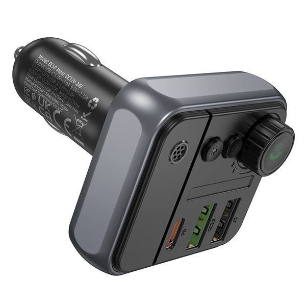 АЗП з FM-модулятором BOROFONE BC50 Ascenso PD20W+QC3.0 car BT FM transmitter Black 6941991115257 фото