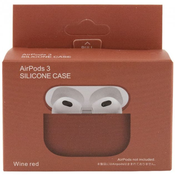 Силіконовий чохол для навушників AirPods 3 Maroon 203-00037 фото
