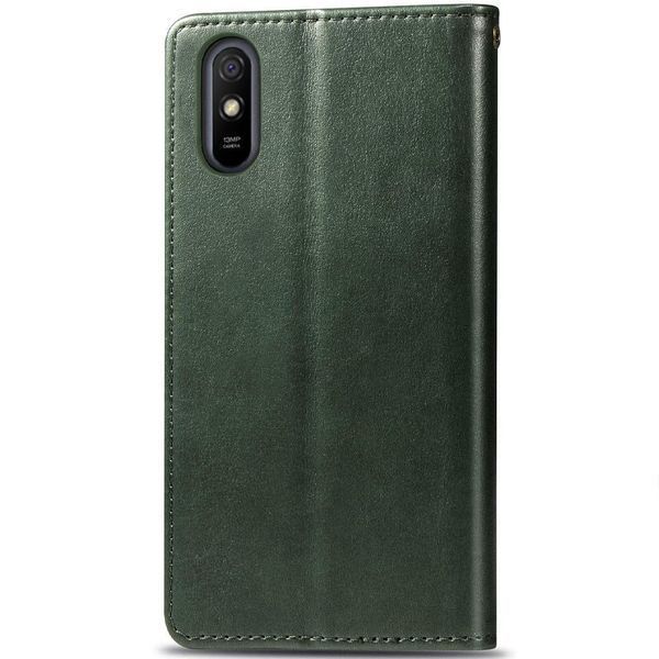 Шкіряний чохол-книжка GETMAN Gallant (PU) для Xiaomi Redmi 9A Green 777-06545 фото
