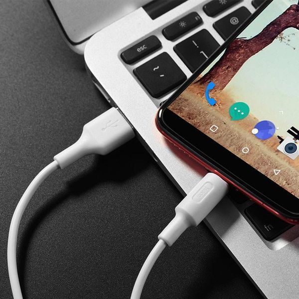 Кабель HOCO X25 USB to Type-C 2A, 1m, PVC, PVC connectors, White 6957531080152 фото