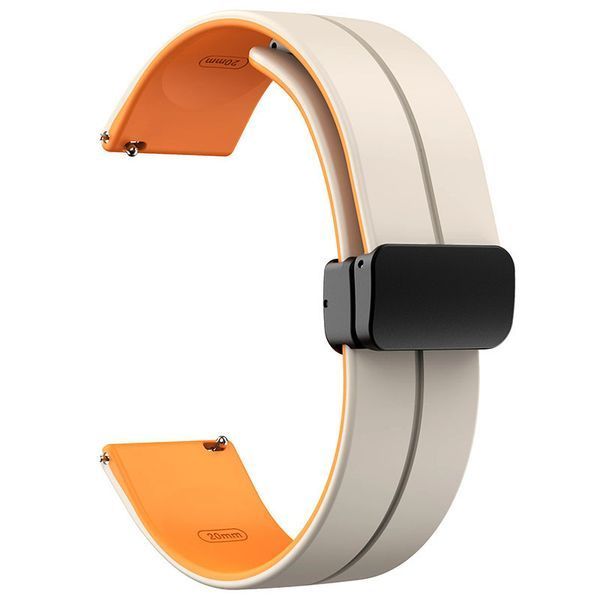 Силиконовый ремешок Classy для Smart Watch 20mm White / Orange 212-01475 фото