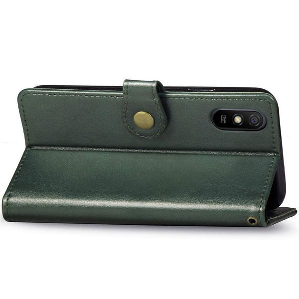 Шкіряний чохол-книжка GETMAN Gallant (PU) для Xiaomi Redmi 9A Green 777-06545 фото