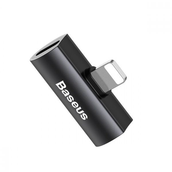 Переходник AUX Baseus L46 Lightning to Lightning + Lightning Black 209-00276 фото