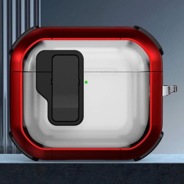 Футляр протиударний Locking Button для навушників Airpods 3 Red 203-00415 фото
