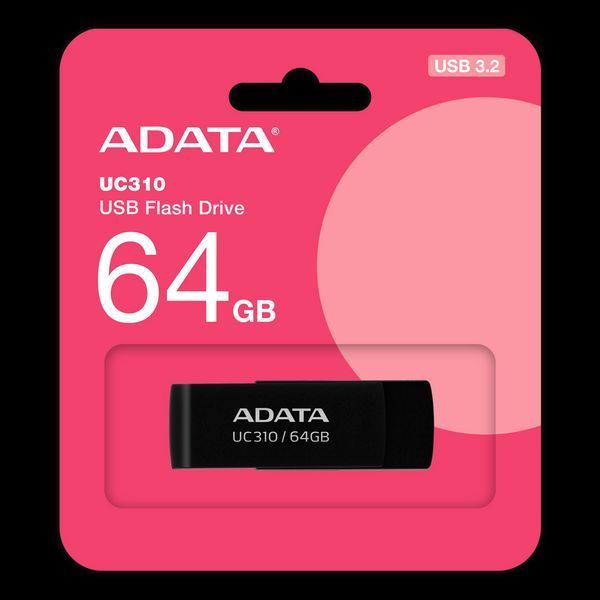 Флеш-накопитель ADATA USB 3.2 UC310 64Gb Black UC310-64G-RBK фото