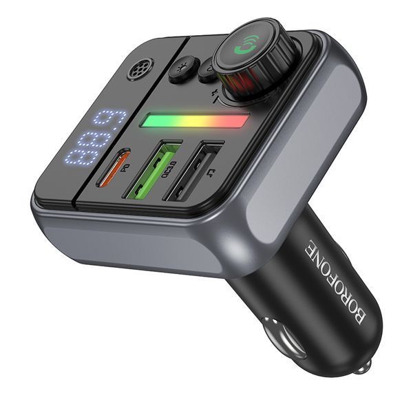 АЗП з FM-модулятором BOROFONE BC50 Ascenso PD20W+QC3.0 car BT FM transmitter Black 6941991115257 фото