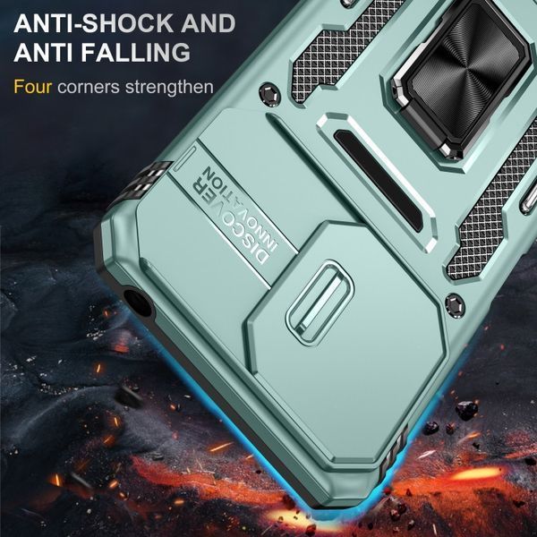 Ударостійкий чохол Camshield Army Ring для Xiaomi Poco X6 Pro Light Green 777-04979 фото