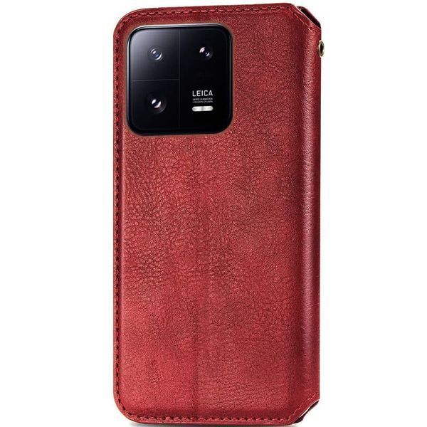 Шкіряний чохол-книжка GETMAN Cubic для Xiaomi 13 Червоний 555-01864 фото