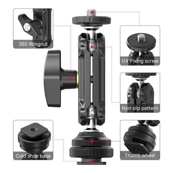 Шарнірне кріплення Ulanzi R098 Double Ball Heads with Code Shoe Mount (UV-2954 R098) 2954 фото